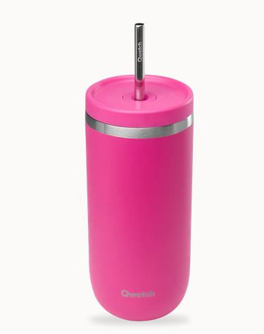 COLD CUP MAGENTA 47CL AVEC PAILLE INOX ET GOUPILLON