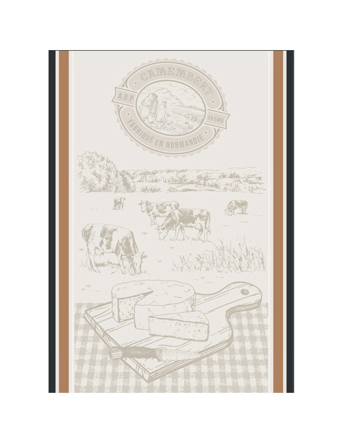 TORCHON SUD ETOFFE JACQUARD 100% COTON X3