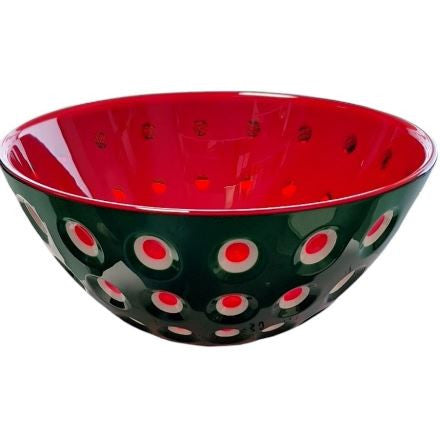 SALADIER MURRINE VERT/ROUGE
