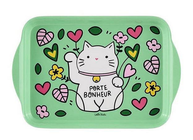 PETIT PLATEAU CHAT PORTE BONHEUR