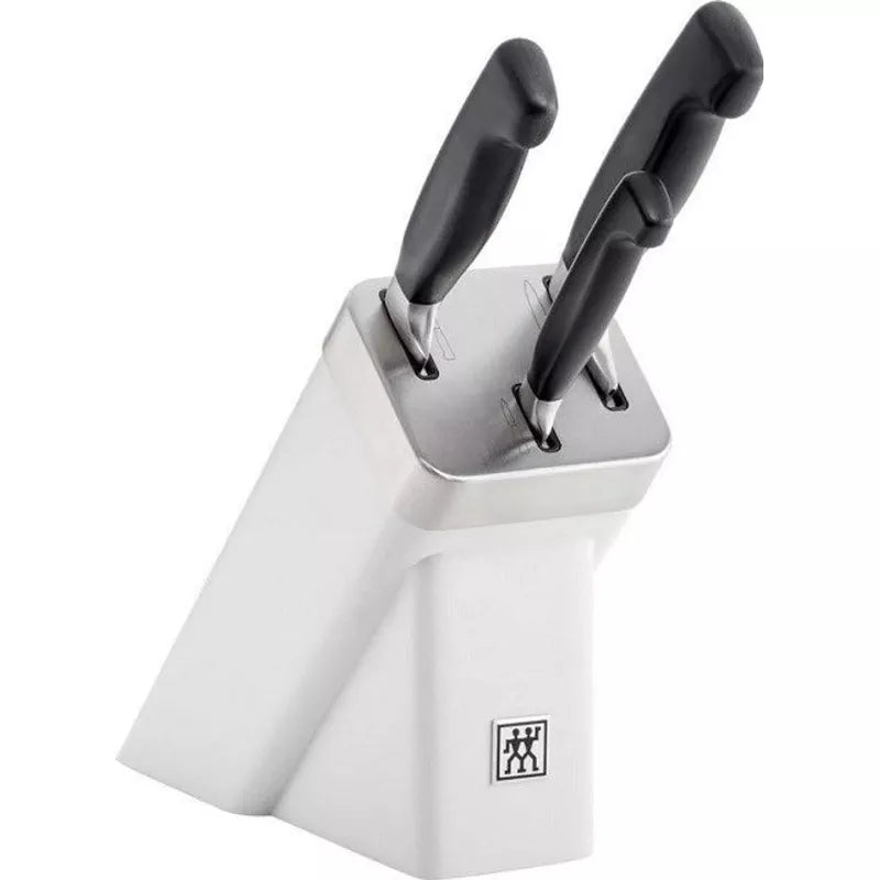BLOC DE 3 COUTEAUX BLANC SHARP BLOCK