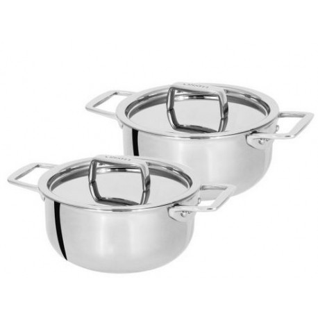 SET DE 2 MINI COCOTTE INOX 10CM