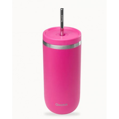 COLD CUP MAGENTA 47CL AVEC PAILLE INOX ET GOUPILLON