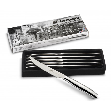 COFFRET 6 COUTEAUX STEAK SABATIER - SAINT GERMAIN