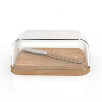 BEURRIER VERRE ET BAMBOU