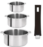 SERIE DE 3 CASSEROLES MUTINE  INOX