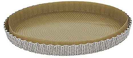 MOULE A TARTE PERFOREE EN INOX 28cm