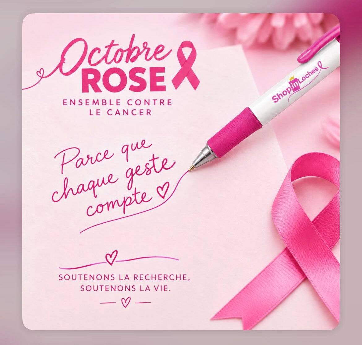 Stylo OCTOBRE ROSE