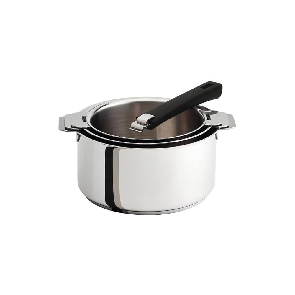 SERIE DE 3 CASSEROLES MUTINE  INOX