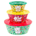 SALADIERS  X3 EMPILABLES chat bonheur