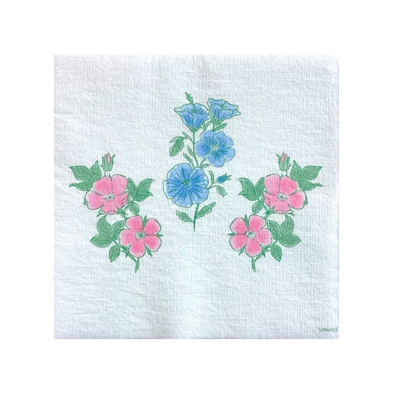 SERVIETTES EN INTISEES AUBEPINE