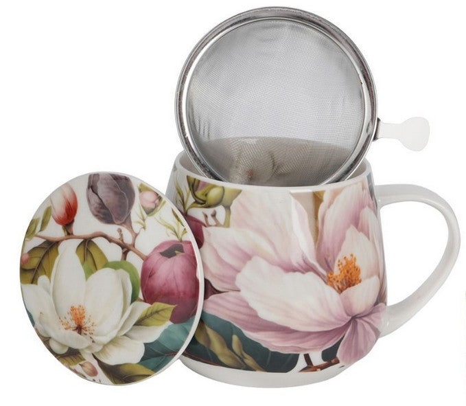 TISANIERE EN PORCELAINE MAGNOLIAS