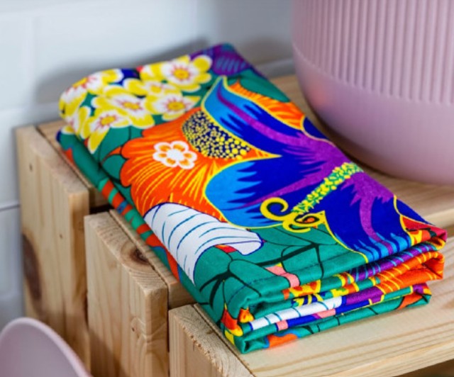 TORCHON EN COTON bouquet