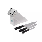 BLOC DE 3 COUTEAUX BLANC SHARP BLOCK