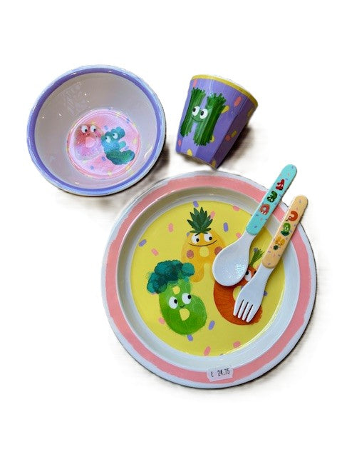 COFFRET REPAS EN MELANIME POUR ENFANT COLLECTION LEGUMES