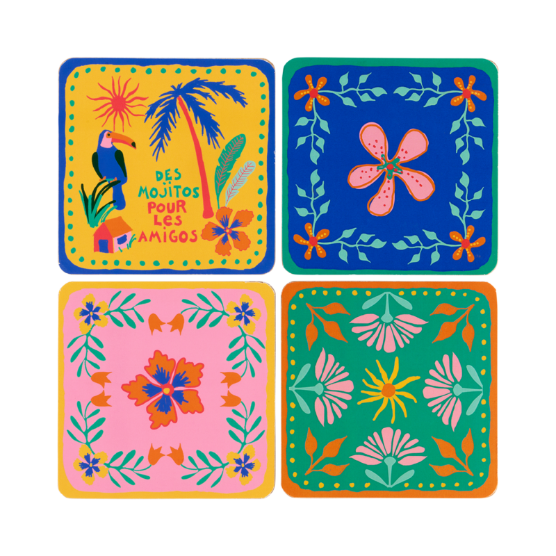 DESSOUS DE VERRE X4 - Fiesta
