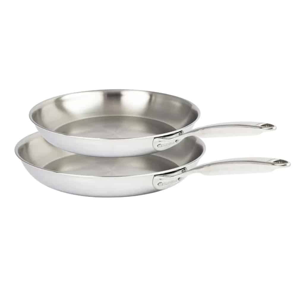 OFFRE 2 POELES CASTEL'PRO 5 PLY INOX - 24 ET 28 CM