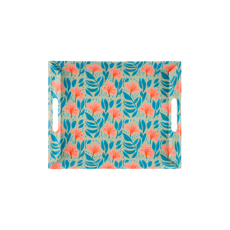 PLATEAU FLEURS DE CERISIER 41 X 34 CM