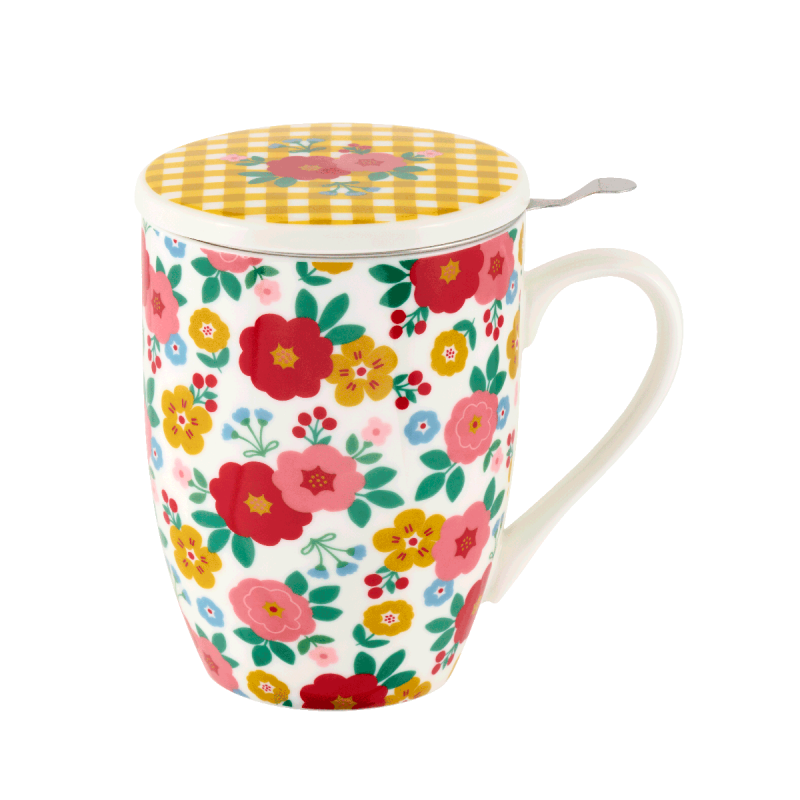 TISANIERE EN PORCELAINE rose